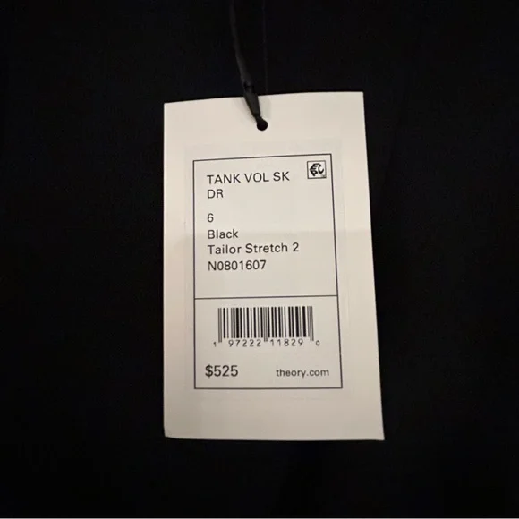 NWT Theory Women’s Tank Dress Tailor Stretch Size 6 - Picture 11 of 13